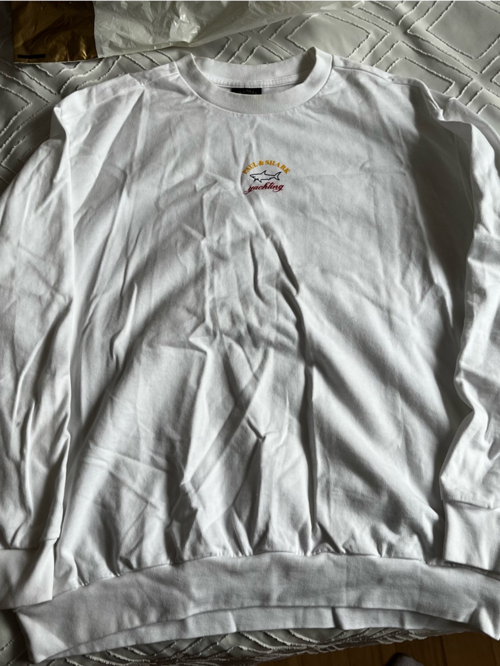 Paul & Shark White light sweater with Embroidered Logo